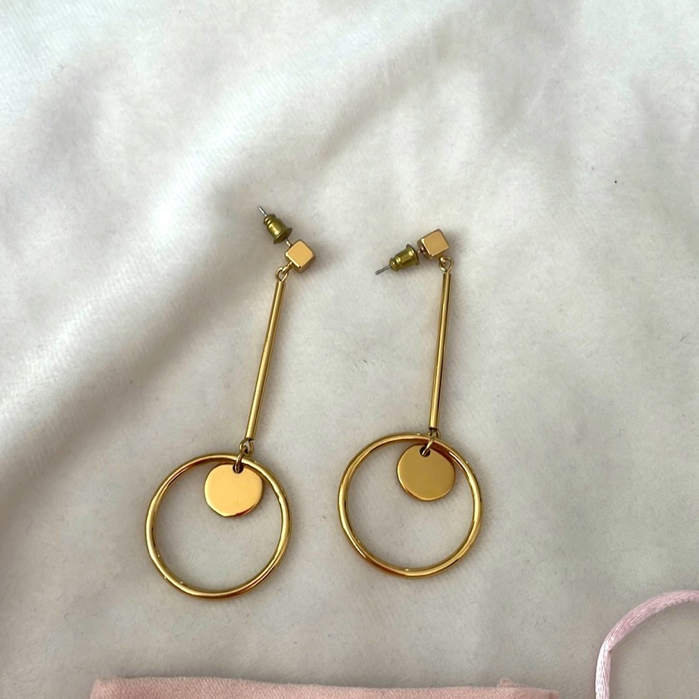 Uncommon James Statement Gold Tone Dangle Earrings